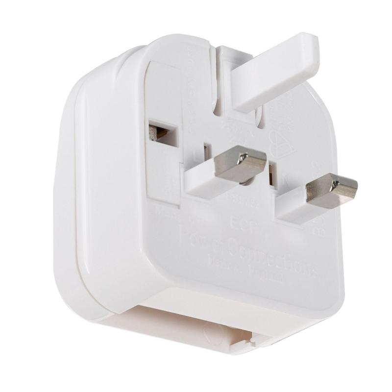 Produkt von Adapterstecker Typ C (EU) Flachkopf mit geradem Kabel auf Stecker Typ G (UK)