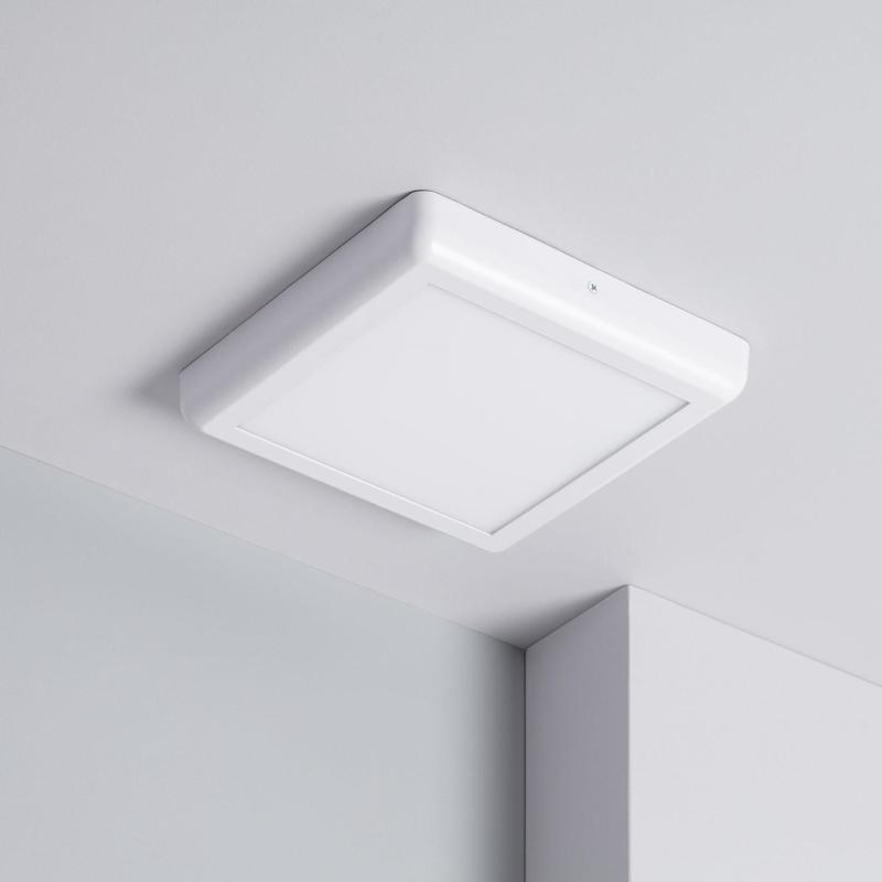 Produit de Plafonnier LED Carré Métal 18W Design White 225x225 mm 