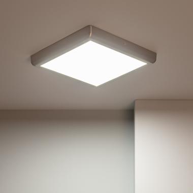 Produkt od Přisazené Stropní Čtvercové LED Svítidlo 300x300 mm Kovový se Stříbrným Designem