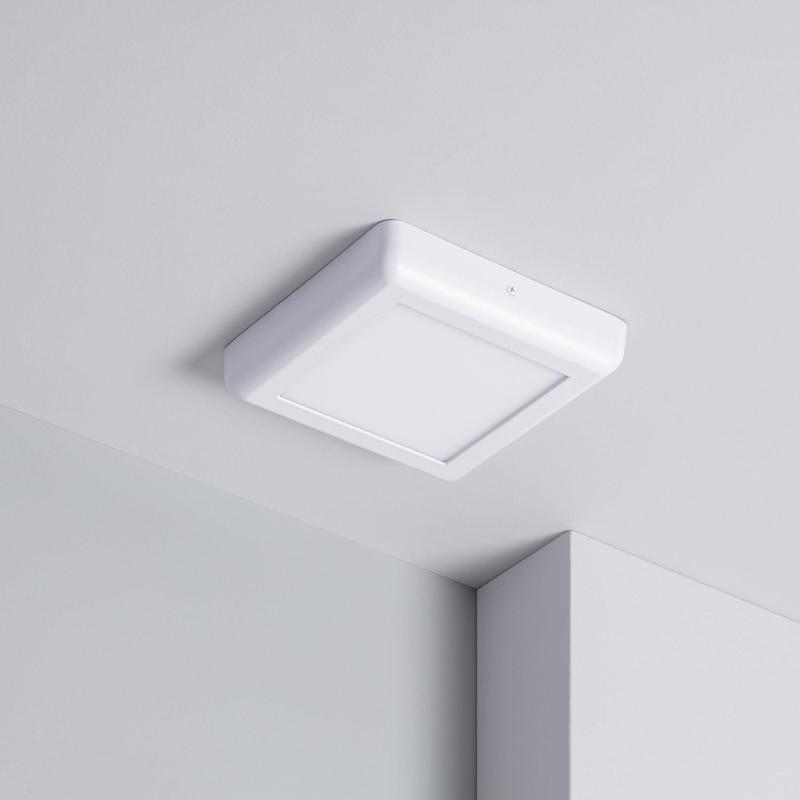 Produit de Plafonnier LED Carré Métal Design White 12W 178x178mm 