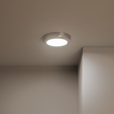 Prodotto da Plafoniera LED 12W Circolare Metallo Ø175 mm Design Argento