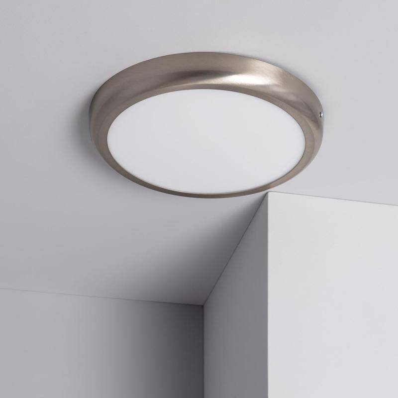 Produit de Plafonnier LED Rond Métal 24W Design Silver Ø300mm