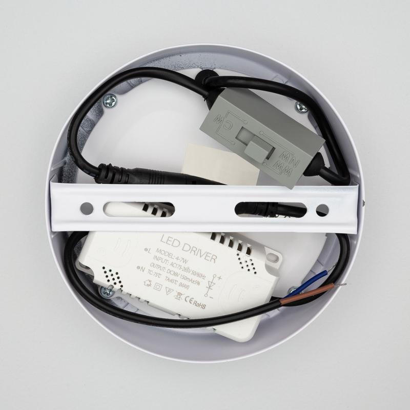 Product van Plafondlamp LED 6W Rond Aluminium Slim Ø110 mm CCT Selecteerbaar Galán SwitchDimm