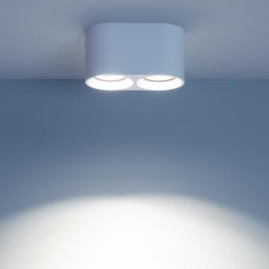 Prodotto da Applique da Soffitto con Lampadina GU10 Doppia Bianco Space