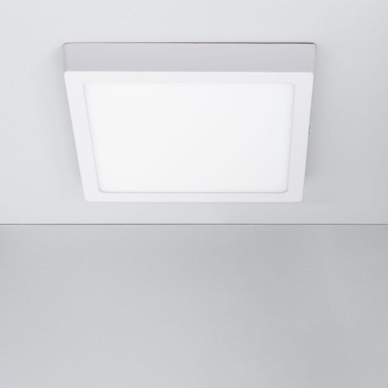 Produit de Plafonnier LED 18W Carré Aluminium  210x210 mm Slim CCT Sélectionnable Galán SwitchDimm