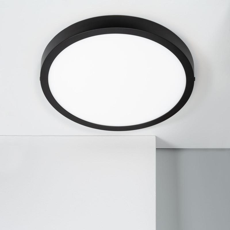 Product van Plafondlamp LED 24W Rond Aluminium Ø280 mm Slim CCT Selecteerbaar Galán SwitchDimm