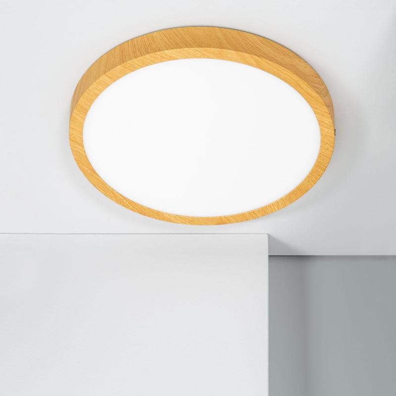 Product van Plafondlamp LED 24W Rond Aluminium Ø280 mm Slim CCT Selecteerbaar Galán SwitchDimm