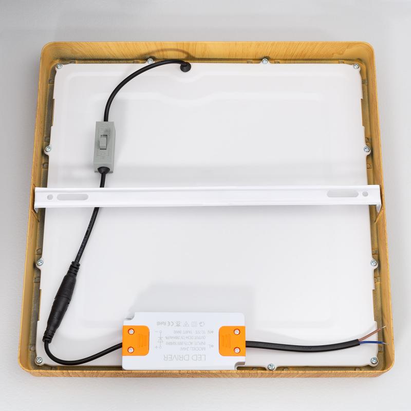 Product van Plafondlamp LED 24W Vierkant Aluminium 280x280 mm Slim CCT Selecteerbaar Galán SwitchDimm