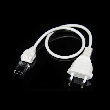 Power Cable for 220V AC Monochrome Autorectified Silicone FLEX COB LED Strip 10mm Wide