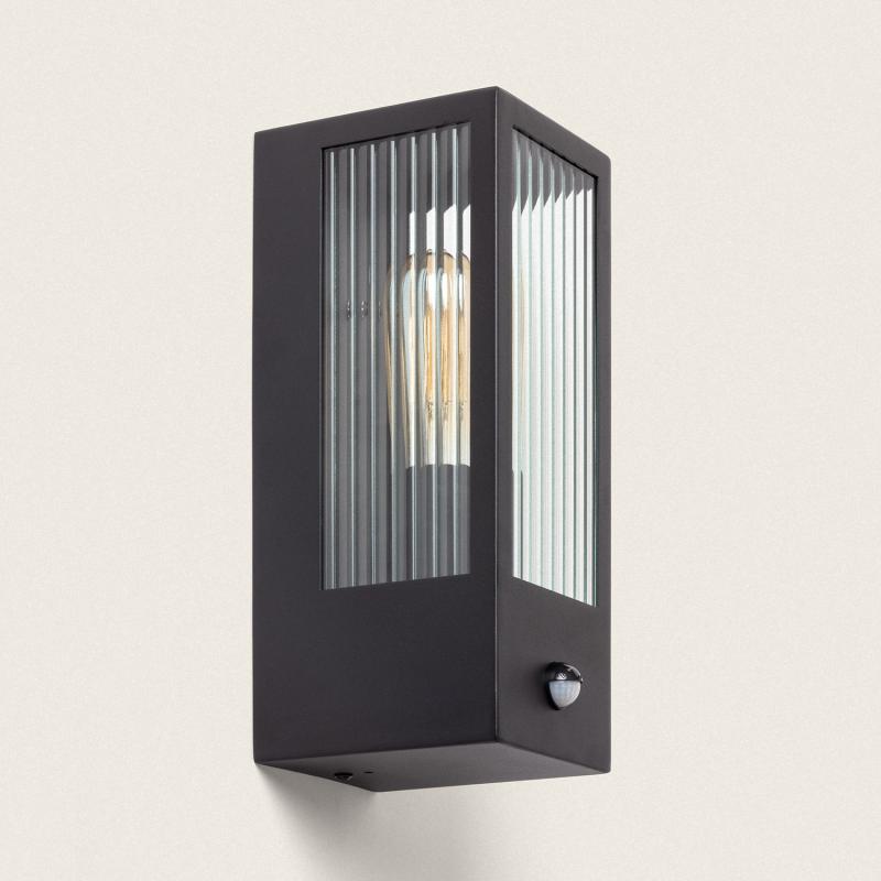 Product van Wandlamp Outdoor RVS en Getextureerd Glas  met Bewegingssensor  Gakom