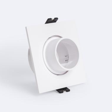 Product Downlight Ring Vierkant Kantelbaar met Laag UGR voor LED Lamp GU10 / GU5.3 Zaagmaat Ø75 mm Suefix