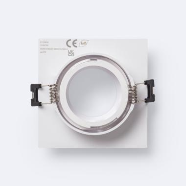 Product van Downlight Ring Vierkant Kantelbaar met Laag UGR voor LED Lamp GU10 / GU5.3 Zaagmaat Ø75 mm Suefix