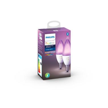 Product van Pack 2st Slimme LED Lampen E14 2x4W 470 lm B39 PHILIPS Hue White