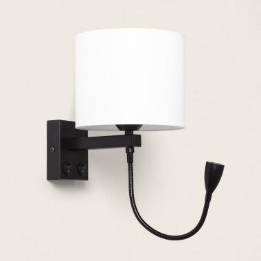 Lampe Murale avec Lumière de Lecture 2.5W Métal Black-Kianga