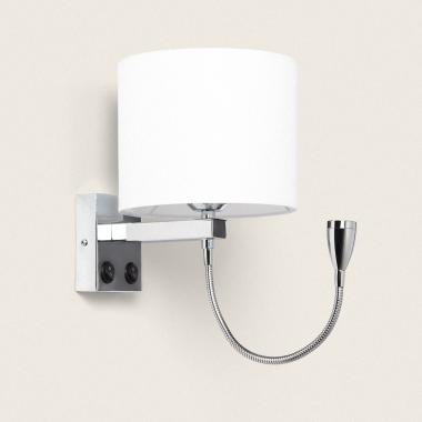 Lampe Murale avec Lumière de Lecture 2.5W Métal Silver-Kianga