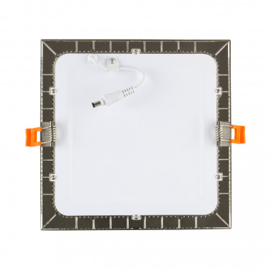 Product van LED paneel UltraSlim Vierkant 12W Zilver Zaag maat 152x152 mm