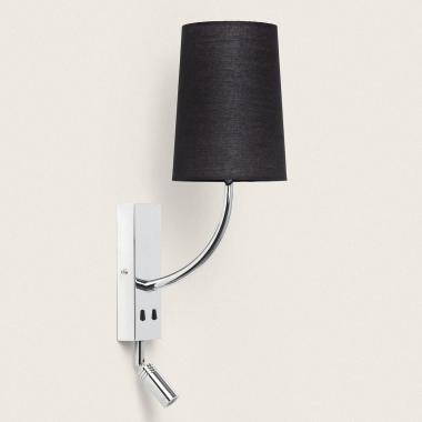 Wandlamp met Leeslamp 2.5W Metaal Silver-Teylo Conne