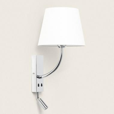 Teylo Conne 2.5W Metal Wall Lamp with Reading Light in Silver
