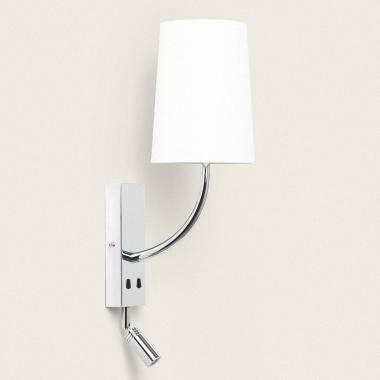 Teylo Conne 2.5W Metal Wall Lamp with Reading Light in Silver