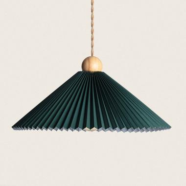 Luanda Wood & Fabric Pendant Lamp