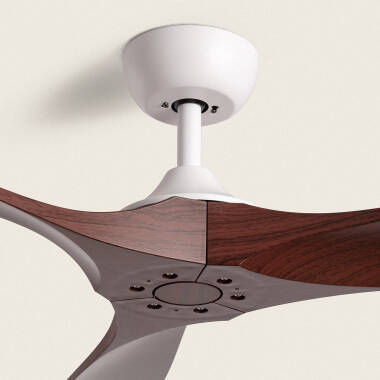 Product of Spetses Silent Ceiling Fan with DC Motor in Nickel Wood 132cm 