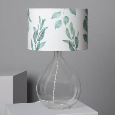 Verdy Glass & Fabric Table Lamp
