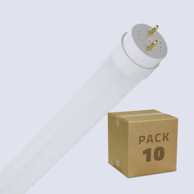 Pack 10 Tubi LED T8 60 cm 9W 140lm/W Connessione Unilaterale Vetro