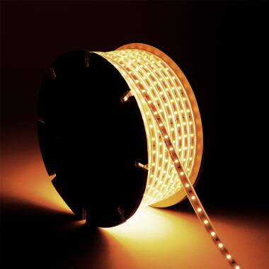 50m 220V Dimmable SMD2835 LED Strip 60LED/m 500lm/m 12mm Wide IP65