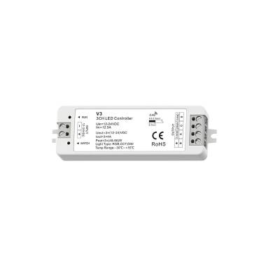 Produit de Contrôleur Variateur LED de dernière génération 12/24V DC pour Ruban LED Monochrome/CCT/RGB, compatible avec Télécommande RF