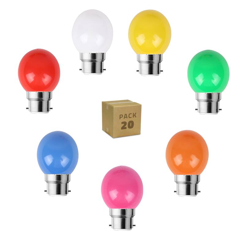 Produit de Pack 20 Ampoules LED B22 3W 240 lm G45 Monochrome 