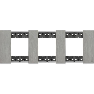 BTicino Living Now 2 x 3 KA4802M3__ Metal Module Plate Cover