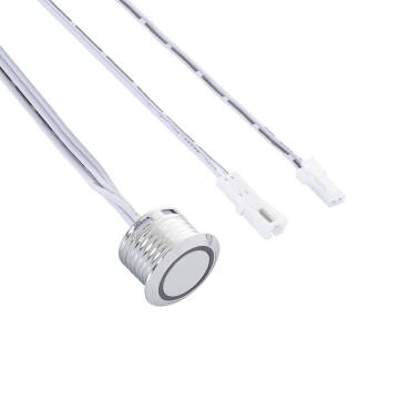LEDKIA Mini Touch-Sensorschalter Für LED-Streifen – Kapazitiv, Ø19 Mm, IP20, Aluminium, Silber