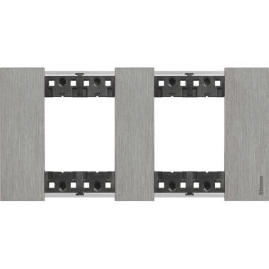 BTicino Living Now 2 x 3 KA4802M3__ Metal Module Plate Cover