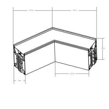 Product van LED Linear Bar Luxor "L 120º" 8W (UGR19)