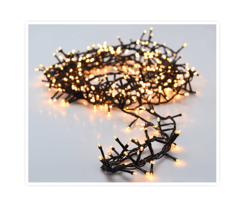 Produkt od 8m Venkovní LED Světelná Girlanda - Řetěz Teplá Bílá, Černá "Hrozen"