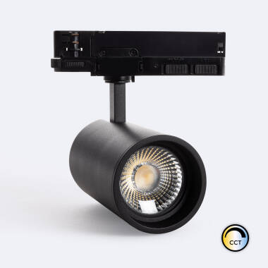 Produit de Spot LED sur Rail Triphasé 40 W Marí CCT CRI 90º No Flicker Noir pour Boutique de Vêtements