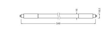 Product of 7W 60cm T5 G5 LEDVANCE Glass LED Tube 128lm/W