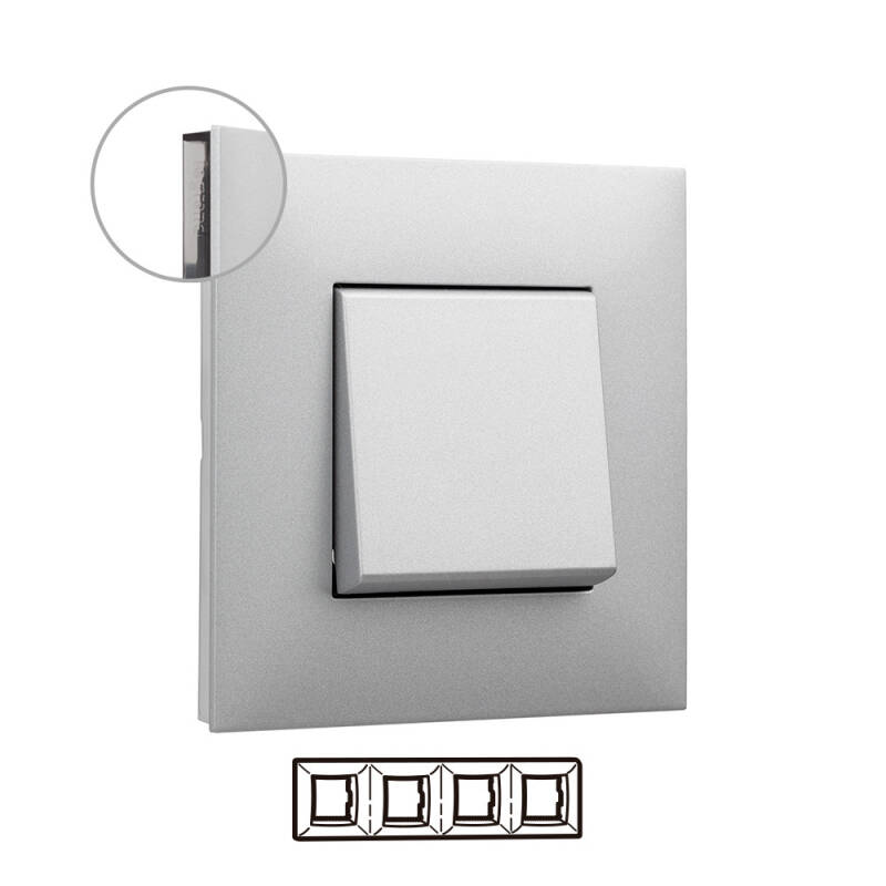 Product of LEGRAND Valena Next 741034 Aluminium 4 Element Embellishing Plate