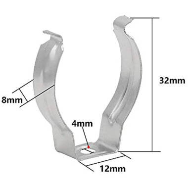 Produkt von Befestigungsklammer Aluminium für T8-Röhren (2 Einheiten)