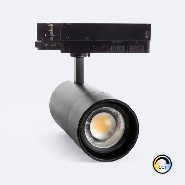 Produit de Spot LED Wald 35W Noir pour Rail Triphasé CCT No Flicker CRI90 Multi-angle 24-60º