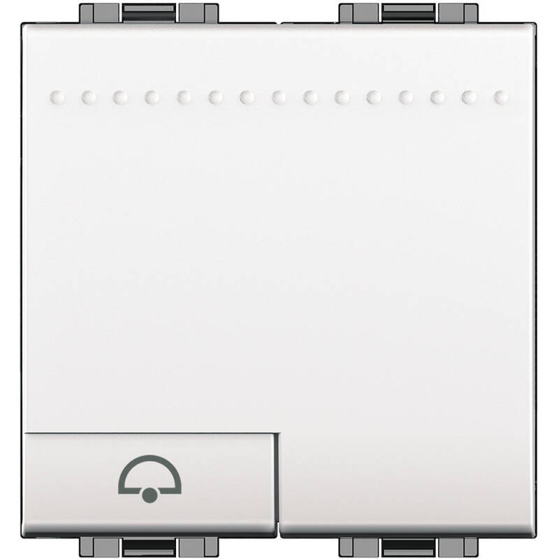 Product van Drukknopschakelaar Mechanisme Symbool Bel 2 modules 250V AC Terminal Auto BTicino Living Light N4042M2N