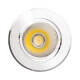 Produit de Spot LED Downlight COB Orientable Rond 12W Argenté Coupe Ø 90mm No Flicker 