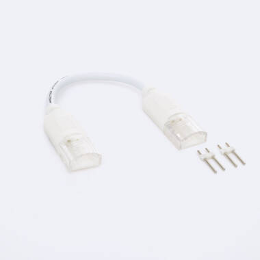 Connettore Rapido Doppio con Cavo per Strisce LED 220V AC COB IP65 Larghezza 12mm