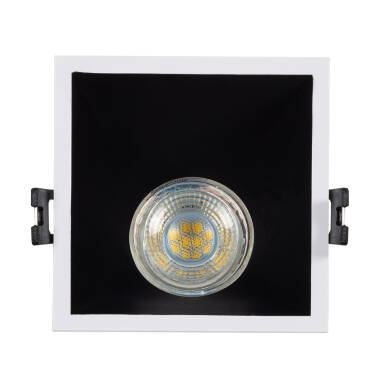 Prodotto da Portafaretto Downlight Quadrato 45º Basso UGR per Lampadina LED GU10 / GU5.3 Foro 85 x 85 mm