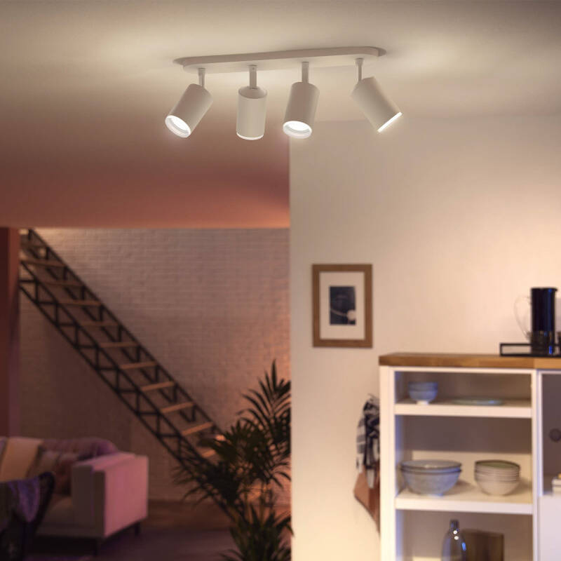 Product of 4x6W RGBW PHILIPS Hue Fugato White Colour LED Spotlight