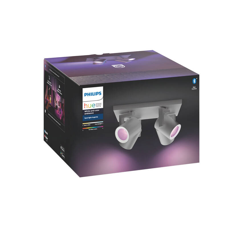 Product van Plafondlamp LED PHILIPS Hue White Color Argenta 4x6W