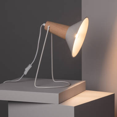 Produit de Lampe à Poser Métal et Bois Lanni