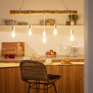 Product of Yagis Metal & Wood Pendant Lamp