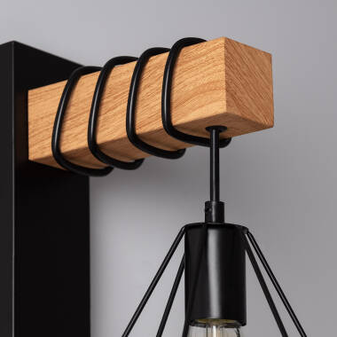 Produit de Lampe Murale Métal et Bois Sardo