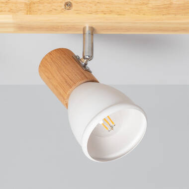 Product of Tautau 4 Spotlight Wood & Metal Ceiling Lamp 